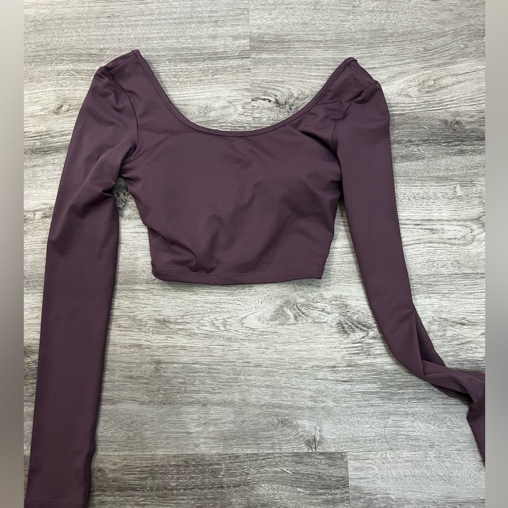 purple padded sports long sleeve in XS